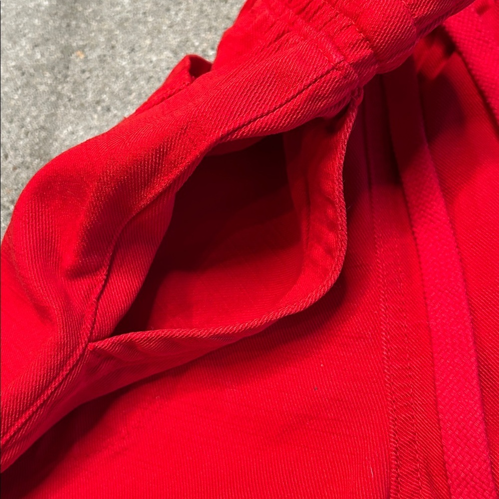 Zara Red Elastic Waist Pants with Drawstrings - Picture 7 of 9
